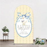 Lofaris A Little Silly Goose is on the Loose Arch Backdrop Watercolor Animal Theme Gender Neutral Baby Shower Decor